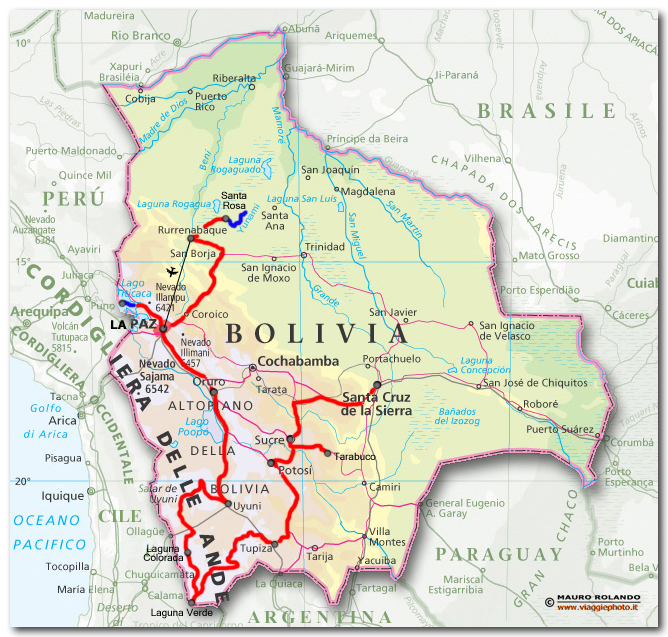 mappa bolivia