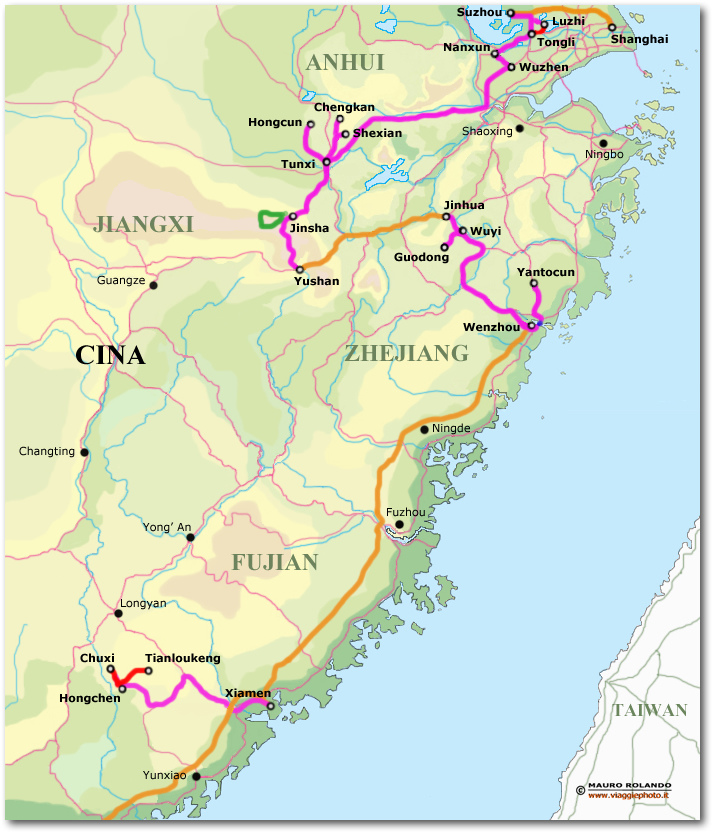 cartina zhejiang