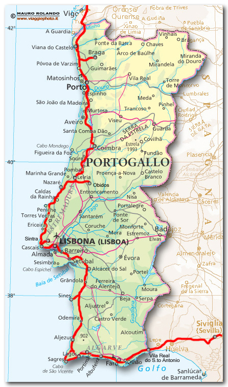 mappa portogallo