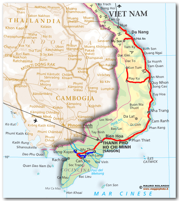 mappa sud vietnam