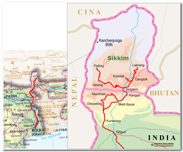 mappa sikkim